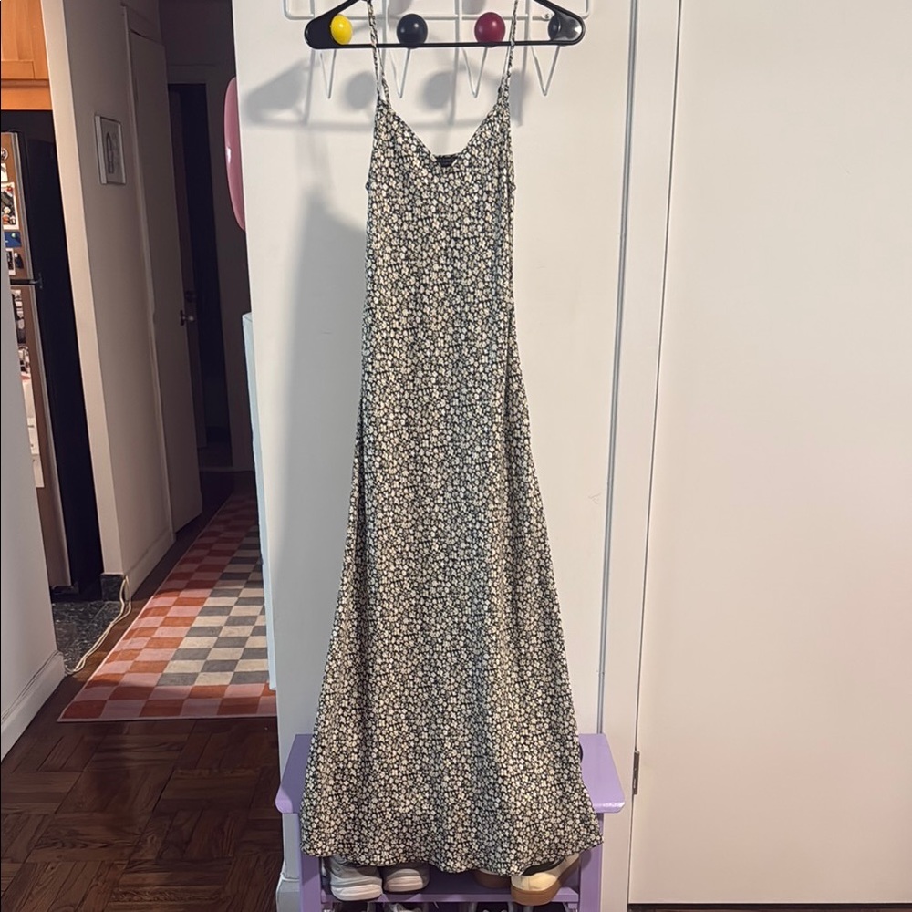 Allsaints Floral Silk Slip Dress
